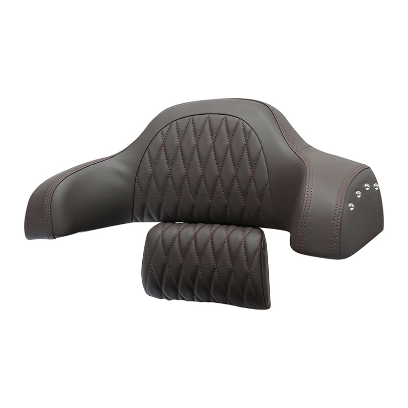 C.C.RIDER Indian Chieftain Passenger Backrest Pad King Tour Pack Backrest,  2014-2023 - Brown