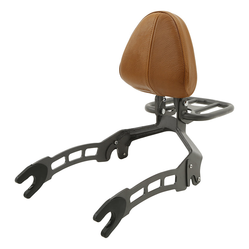 Passenger Backrest Sissy Bar With Luggage Rack For Indian Scout 2015-2023 -  Black