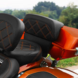 C.C. RIDER Razor Chopped Pack Trunk Backrest Passenger Backrest Pad Aztec For Harley Touring CVO Road Glide Electra Glide Road King, 2014-2023