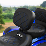 C.C. RIDER Rider Backrest Driver Backrest Pad Lattice Stitching For Harley Touring CVO Street Glide Road Glide Electra Glide Road King, 2009-2023