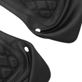 C.C. RIDER Saddlebag Lid Covers Lattice Stitching Protect Saddlebags For Harley Touring CVO Street Glide CVO Road Glide 2023-2024