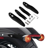 Rear Turn Signal Relocation Kit Extension Bracket Chrome Gloss Black Fit For Harley Softail 2000-2024