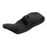 C.C. RIDER Touring Seat 2 Up Seat  Driver Passenger Seat For Harley CVO Road Glide Electra Glide Street Glide Road King Honeycomb, 1997-2007