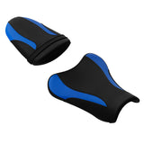 C.C. RIDER GSX-R1000 Front And Rear Seat Fit For SUZUKI GSXR1000  Black Blue pattern, 2005, 2006