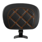 C.C. RIDER Rider Backrest Driver Backrest Pad Lattice Stitching For Harley Touring CVO Street Glide Road Glide Electra Glide Road King, 2009-2023