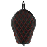 C.C.RIDER Sportster Seat Front Solo Seat Driver Rider Cushion Red Diamond Stitching, 2010-2023 XL models