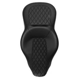 C.C. RIDER Touring Seat 2 Up Seat Driver Passenger Seat Diamond Grip For Harley CVO Road Glide Electra Glide Street Glide Road King, 2009-2024