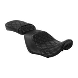 C.C. RIDER Sportster Seat 2 Piece Reach Seat Driver And Passegner Seat Black Lattice Fit For Harley Nightster RH975 2022-Later