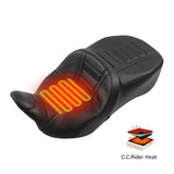 Heated Seat C.C. RIDER Touring Driver Passenger Seat  For Harley CVO Road Glide Electra Glide Street Glide Road King, 2009-2023