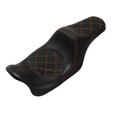 C.C. RIDER Touring Seat 2 Up Seat Driver Passenger Seat Extended Reach Tall Boy Seat Carbon Fiber Pattern, 2009-2023