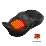 Heated Seat C.C. RIDER Touring Seat 2 Up Seat Driver Passenger Seat For Harley CVO Road Glide Electra Glide Street Glide Road King, 2009-2023