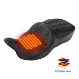 Heated Seat C.C. RIDER Touring Seat 2 Up Seat Driver Passenger Seat For Harley CVO Road Glide Electra Glide Street Glide Road King, 2009-2023