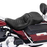 C.C. RIDER Touring Seat 2 Up Seat  Driver Passenger Seat Black For Harley CVO Road Glide Electra Glide Street Glide Road King, 1997-2007