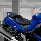 C.C. RIDER GSX1300R Front And Rear Seat Fit For SUZUKI Hayabusa GSX1300R Black Blue Circle Stitch, 2008-2020