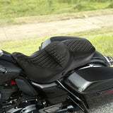 Heated Seat C.C. RIDER Touring Seat 2 Up Seat Driver Passenger Seat For Harley CVO Road Glide Electra Glide Street Glide Road King, 2009-2023