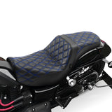 Heated Seat C.C. RIDER  Dyna Step Up Seat 2 up Seat Diamond Stitching For Dyna Low Rider Fat Bob FXD/FXDWG, 2006-2017