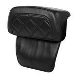 C.C. RIDER Razor Chopped Pack Trunk Backrest Passenger Backrest Pad Lattice Sititching For Harley Touring CVO Road Glide Street Glide Road King, 2014-2023