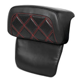 C.C. RIDER Razor Chopped Pack Trunk Backrest Passenger Backrest Pad Lattice Sititching For Harley Touring CVO Road Glide Street Glide Road King, 2014-2023