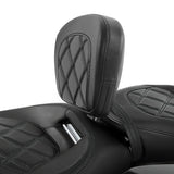 C.C. RIDER Rider Backrest Driver Backrest Pad Lattice Stitching For Harley Touring CVO Street Glide Road Glide Electra Glide Road King, 2009-2023