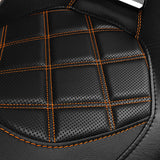 Heated Seat C.C. RIDER Touring Seat Two Piece 2 Up Seat Low Profile Driver Passenger Seat Lattice Sititching For Road Glide Street Glide Road King, 2009-2023