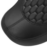 C.C. RIDER Touring Seat Solo Seat Low Profile Driver Seat Black Honeycomb Fit For Harley Touring With Stretched Gas Tank, 2008-2024