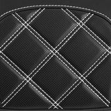 C.C. RIDER Rider Backrest Driver Backrest Pad Lattice Stitching For Harley Touring CVO Street Glide Road Glide Electra Glide Road King, 2009-2023