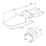 C.C. RIDER Sportster Seat 2 Piece Seat Driver And Passegner Seat Honeycomb Stitching Fit For Harley Sportster S RH1250S 2021-Later