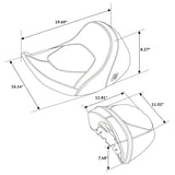 Heated Seat C.C. RIDER Touring Seat Two Piece 2 Up Seat Driver Solo Seat Passenger Seat Carbon Fiber Pattern For CVO Street Glide CVO Road Glide, 2023-2024