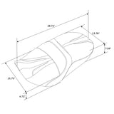 C.C. RIDER Touring Seat One Piece 2 Up Seat Driver Passenger Seat Honeycomb For Street Glide Road Glide, 2023-2024