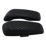 C.C. RIDER Saddlebag Lid Covers Lattice Stitching For Harley Touring Street Road Glide 2014-2023