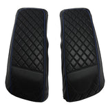 C.C. RIDER Saddlebag Lid Covers Lattice Stitching For Harley Touring Street Road Glide 2014-2023