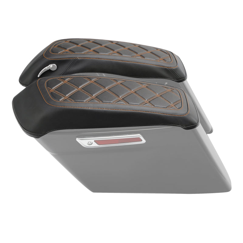 C.C. RIDER Saddlebag Lid Covers Lattice Stitching Protect Saddlebags F CCRiderseats