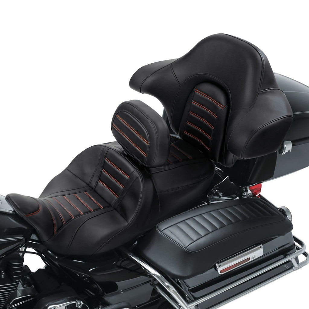Driver & Passenger Seat Fit For Harley Touring Street Glide CVO Custom  2009-2021