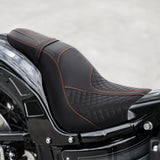 C.C. RIDER Softail Seat 2 up Driver And Passenger Seat Chopper Seats Alcantara Motorcycle Seats Cover Street Bob 114 FXBB 2018-2024