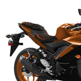 C.C. RIDER YZF R3 YZF R25 MT03 MT25 Front And Rear Seat For YAMAHA Black Orange Circle, 2015-2023