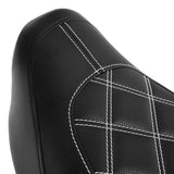 C.C. RIDER Dyna Step Up Seat 2 up Seat Diamond Stitching For Dyna Low Rider Fat Bob FXD/FXDWG, 2006-2017