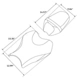 C.C. RIDER Carbon Fiber Pattern Front And Rear Seat With  Blue Trimming For SUZUKI GSXR1000, 2009-2016