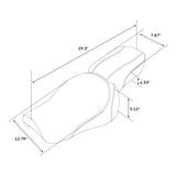 C.C.RIDER Sportster Two Pieces Two Up Redlining Seat Passenger Seat For XL883N Models, 2016-2023