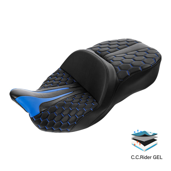 Gel Seat C.C. RIDER Touring Seat Driver Passenger Seat For Harley CVO ...